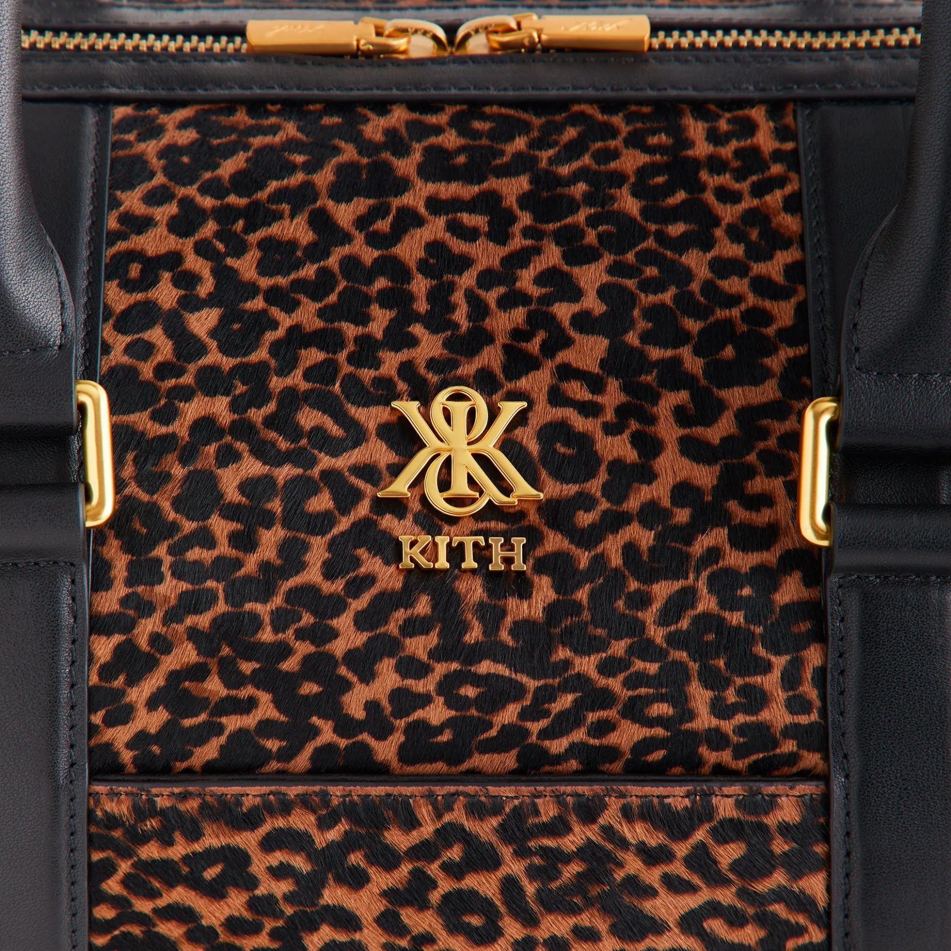 Kith Leopard Printed Ponyhair Traveler K40 Bag