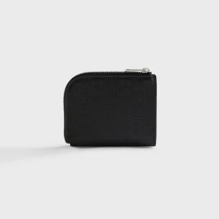 Kith Monogram Leather Half Zip Wallet