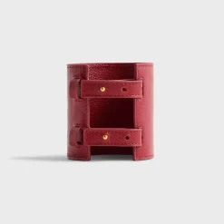Kith Monogram Saffiano Leather Adjustable Candle Holder