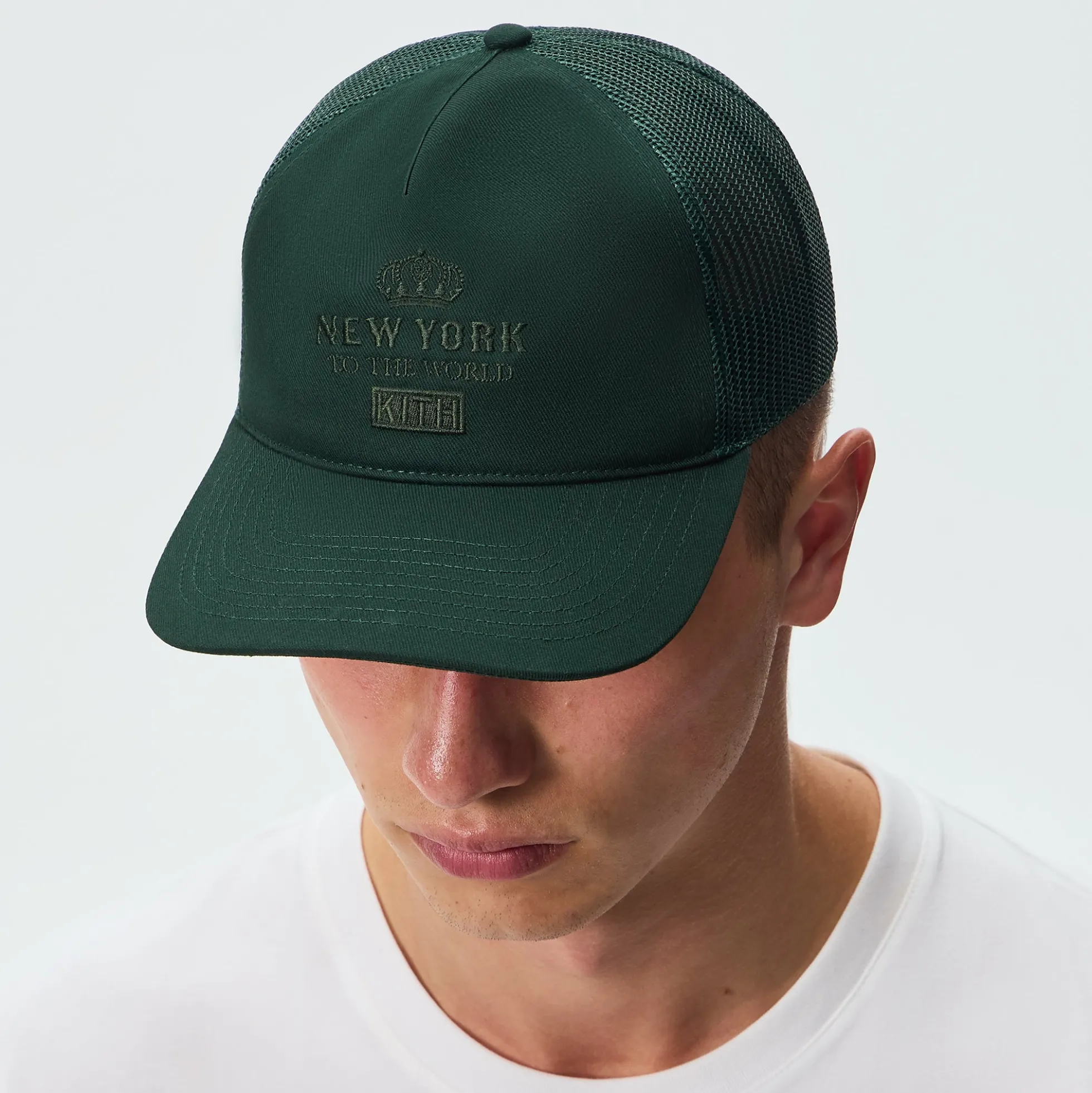 Kith New York To The World Relaxed Twill Nolan Trucker Hat