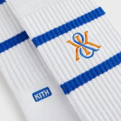 Kith 3-Pack K Crest Striped Cotton Crew Socks