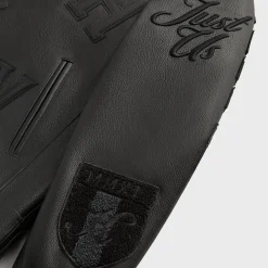 Kith Pebbled Leather Varsity Coaches Jacket