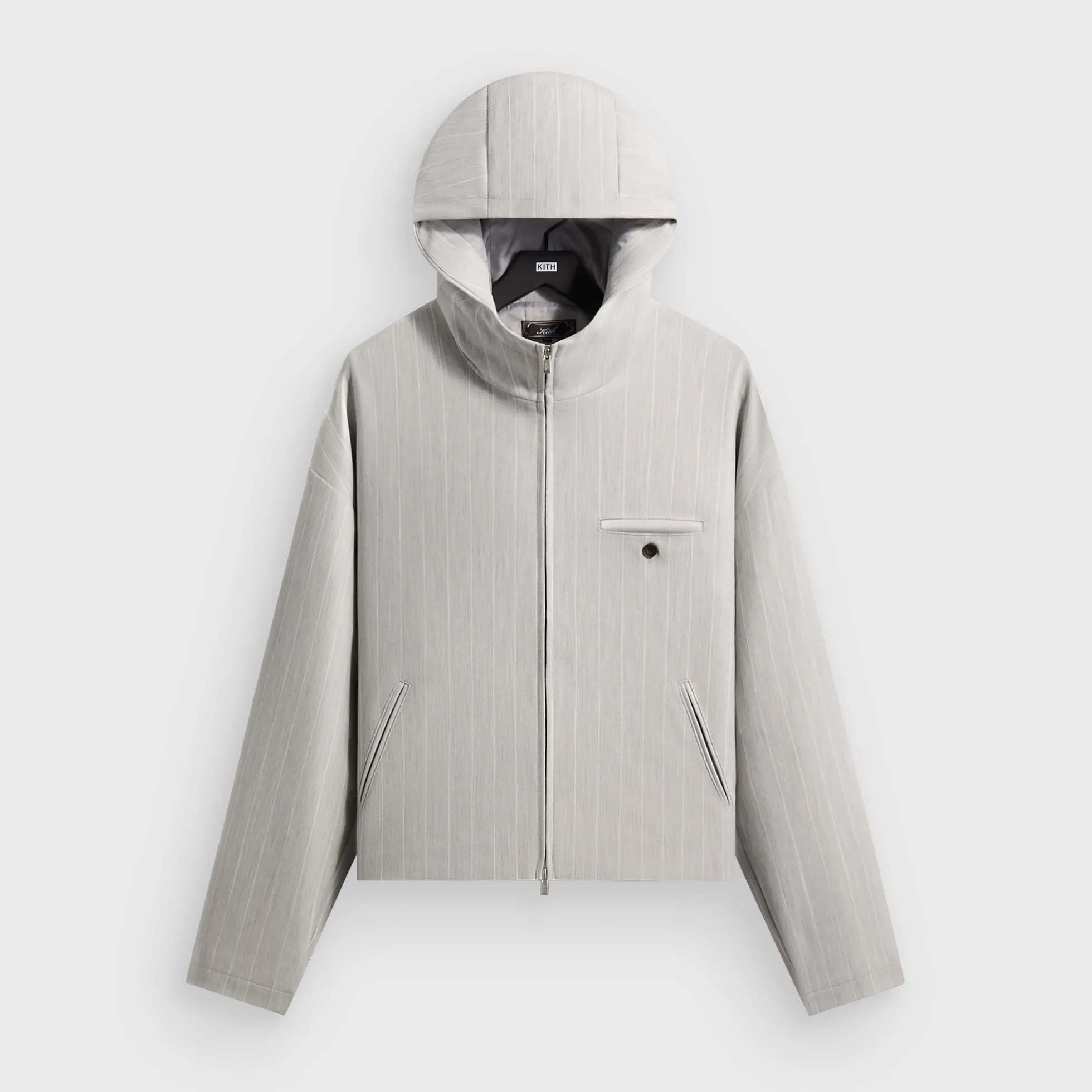 Kith Pinstripe Matteo Zip Up Hoodie