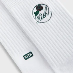 Kith Rose Script Cotton Crew Socks
