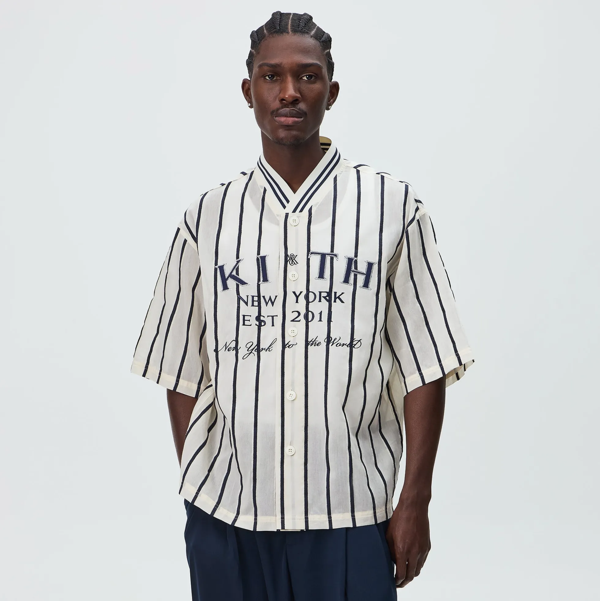 Kith Silk Linen Chenille Stripe Pacey Shirt