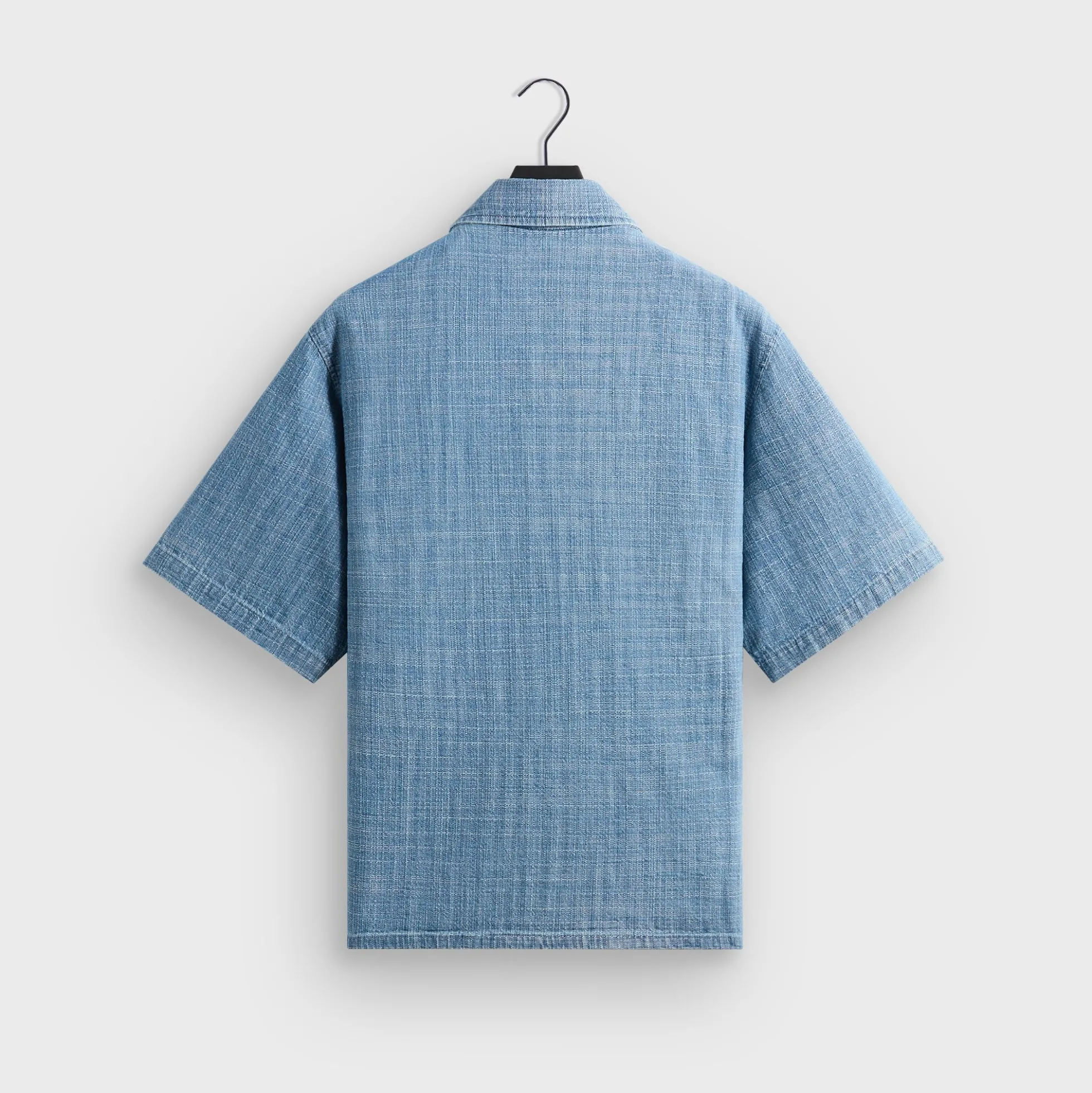 Kith Textured Indigo Paxton Zip Front Shirt