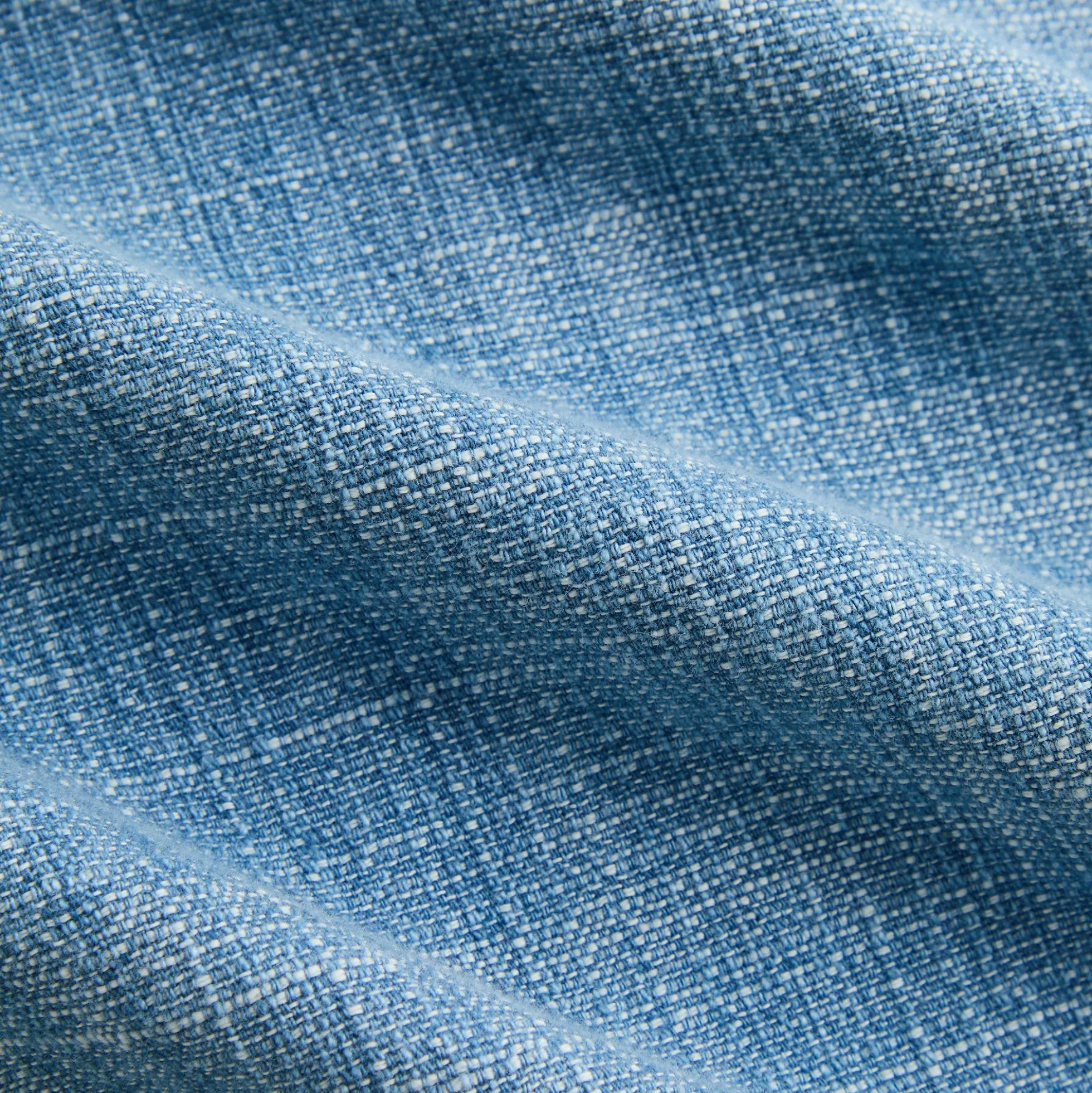 Kith Textured Indigo Paxton Zip Front Shirt