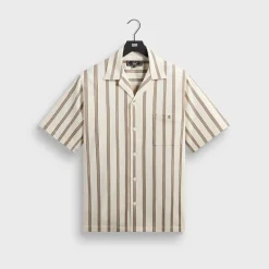 Kith Textured Stripe Thompson Camp Collar Shirt