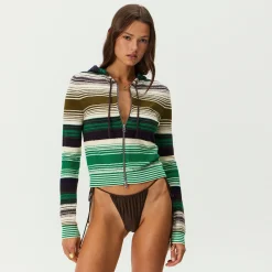 Kith Women Adley Shrunken Multi Sweater Hoodie