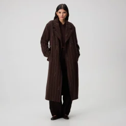 Kith Women Maeva Melton Stripe Scarf Coat