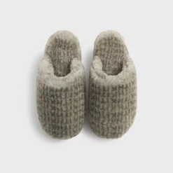 Kith Women Monogram Shearling Slippers