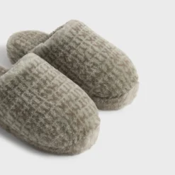Kith Women Monogram Shearling Slippers