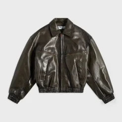 Leather Bomber Jacket