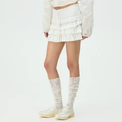 Lisa for Kith Women Mariko Mesh Ruffle Mini Skirt