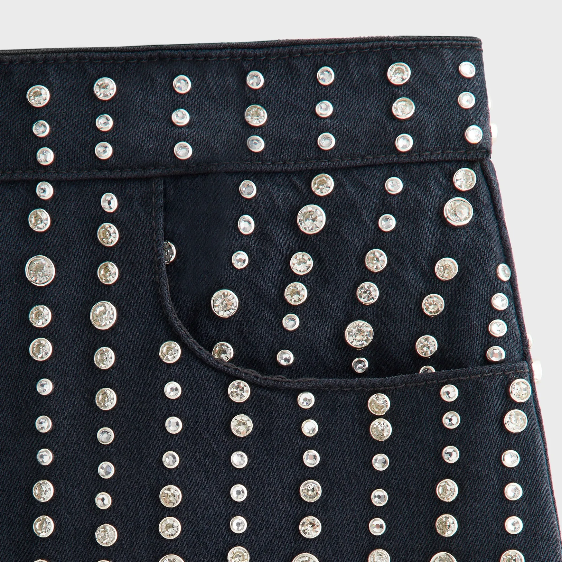 Lisa for Kith Women Nari Studded Denim Mini Skirt