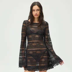 Lisa for Kith Women Odette Logo Lace Mini Dress