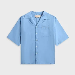 Logo Poplin Camp Shirt