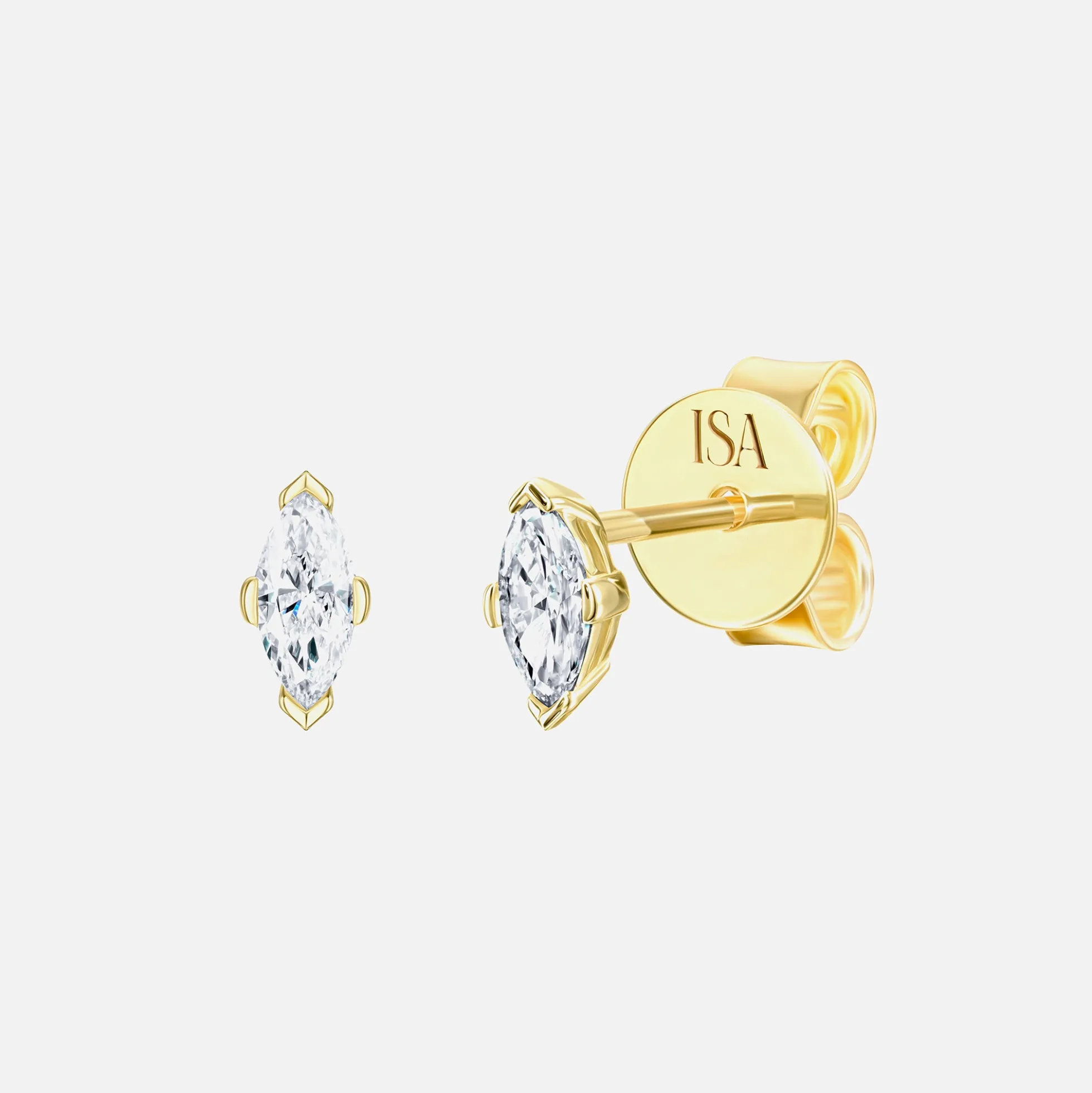 Marquis Diamond Studs 14K Gold
