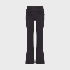 Matte Flared Fold Over Waistband Pants