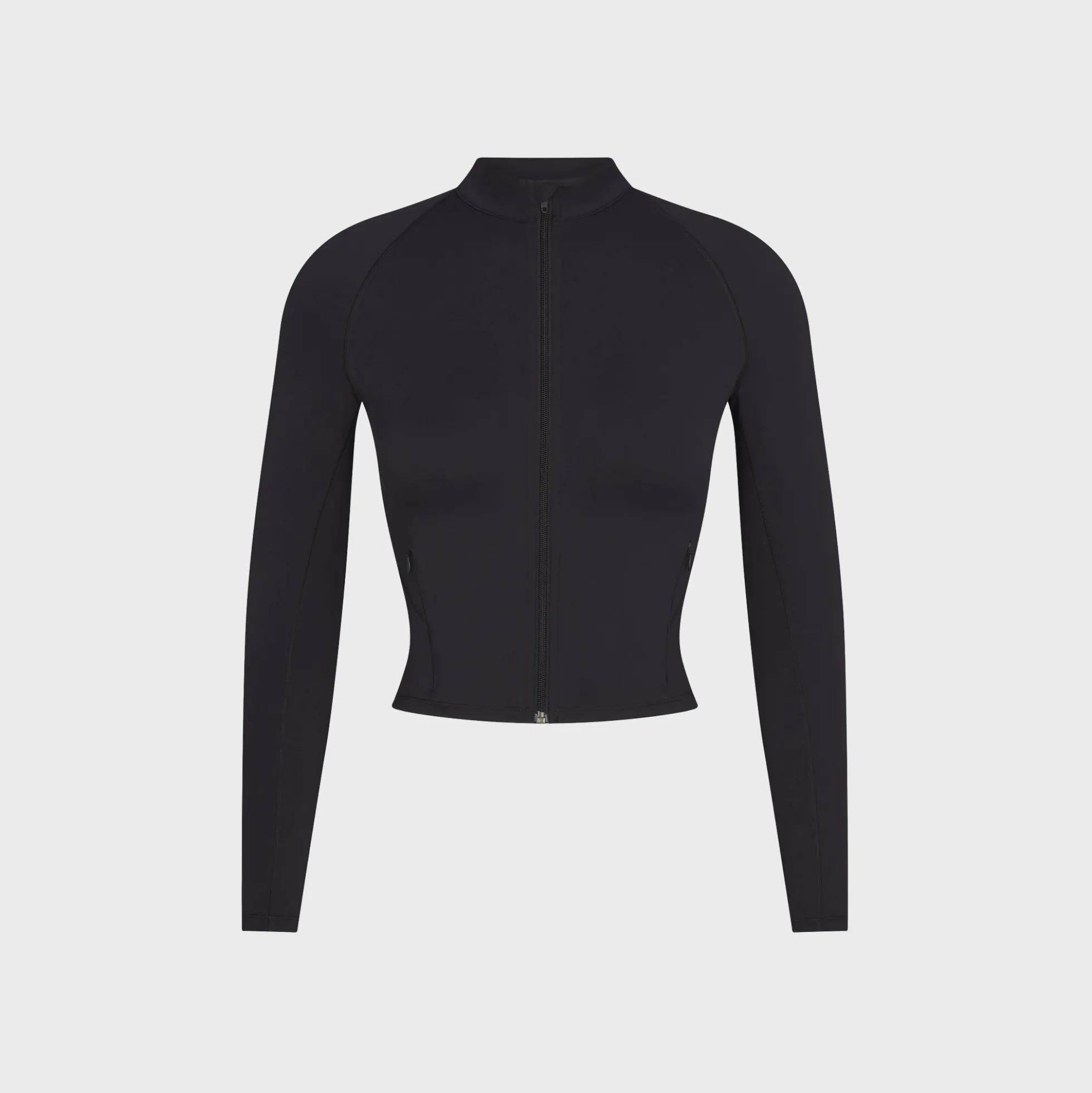 Matte Mock Neck Full-Zip Jacket