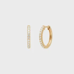 Micro Teeny Tiny Pave Huggies