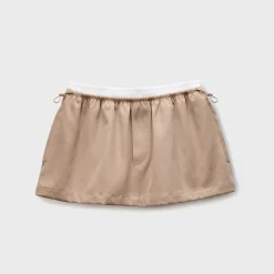 Mid-Rise Mini Logo Elastic Skirt