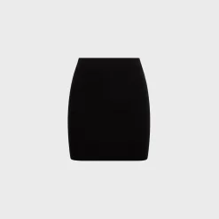 Mini Skirt with Knit Logo Patch