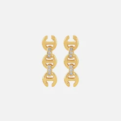 3MM Toggle Stud Earrings with Diamonds