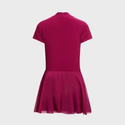 Mock Neck Cap Sleeve Flared Pickleball Dress