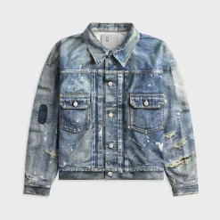 New Manual Printed Denim Jacket