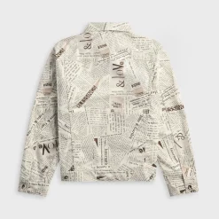 Newspaper Print Canvas Type 5 Jean Jacket