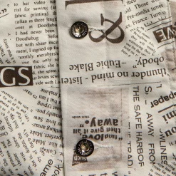 Newspaper Print Canvas Type 5 Jean Jacket