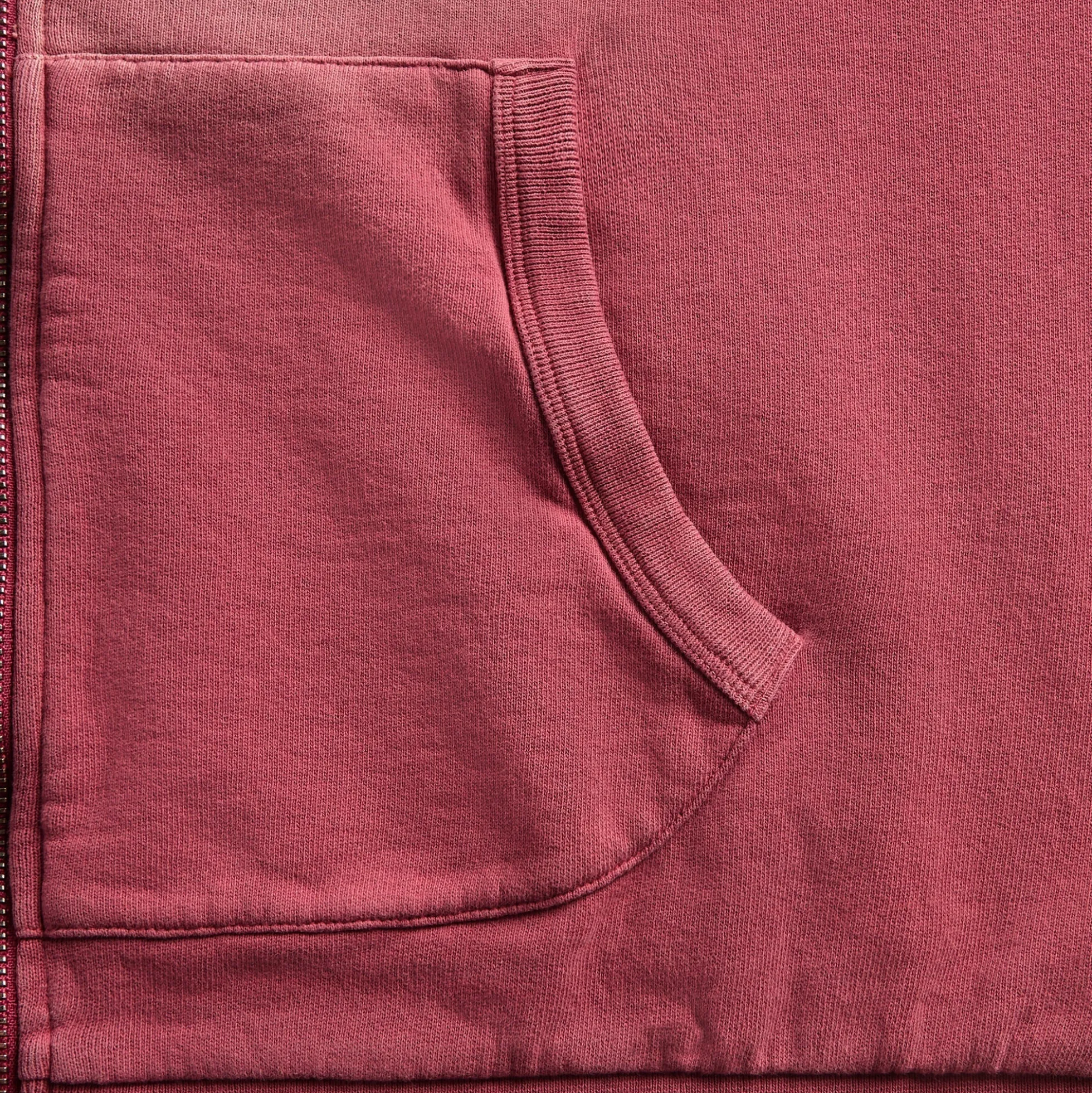 Padded Elbow Zip-Up Hoodie