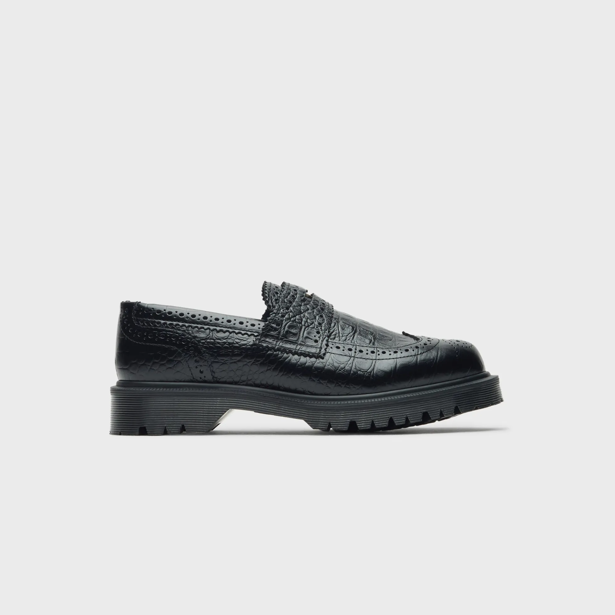 Penton Brogue Emboss Leather Loafers