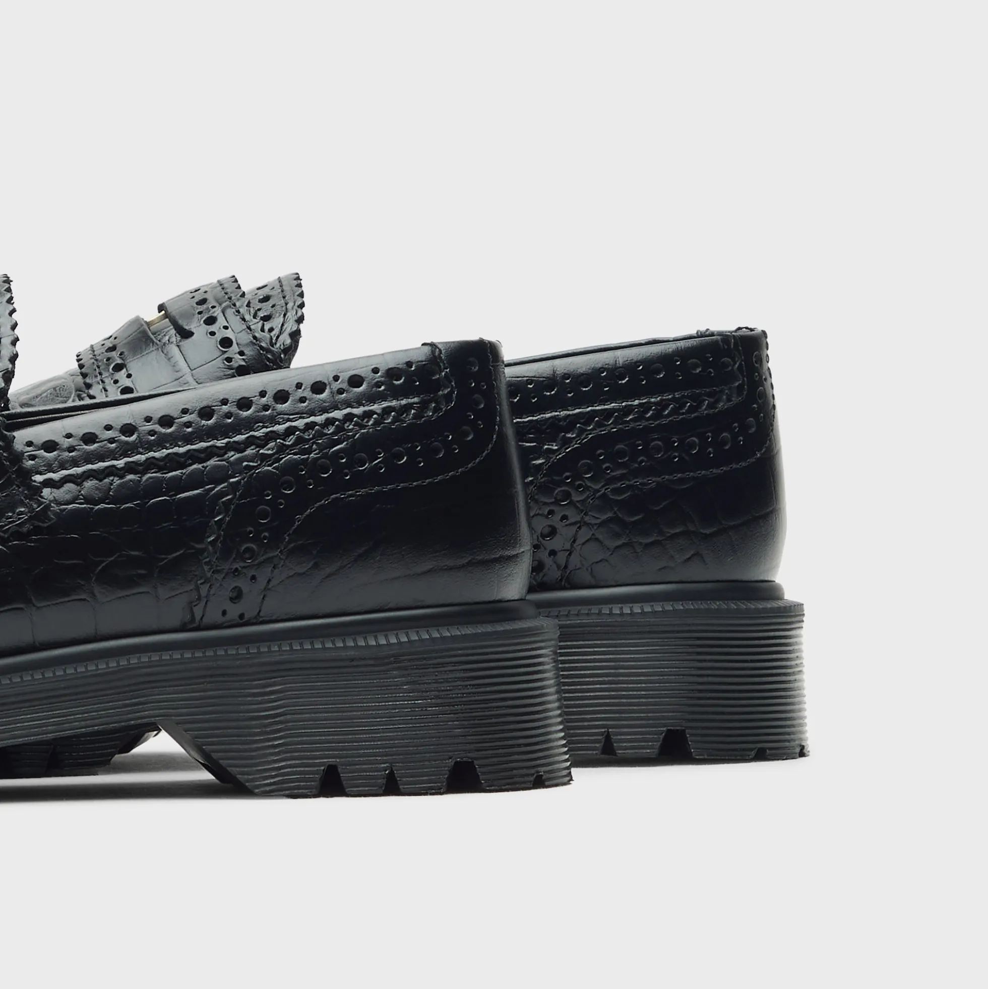 Penton Brogue Emboss Leather Loafers