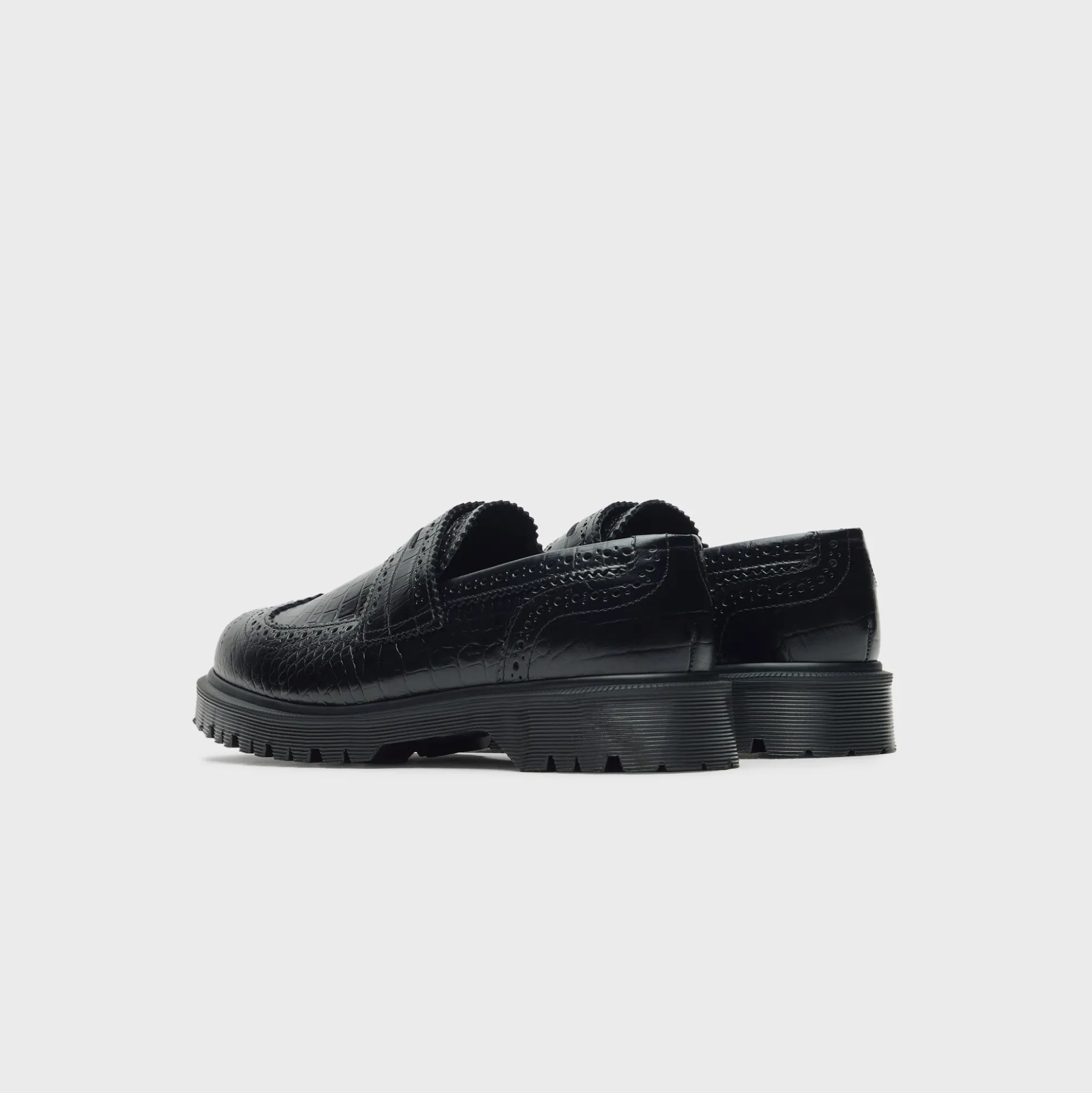 Penton Brogue Emboss Leather Loafers