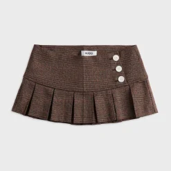 Pleated Micro Mini Skirt