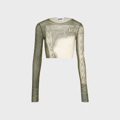 Re-Edition Crew Neck Long Sleeves Crop Top