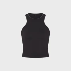 Ribbed Seamless Racerneck Tank Top