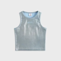Ribbed Silver Plated Tank Top