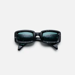 Runaway Marble Frame Seagreen Lens Silver Hardware
