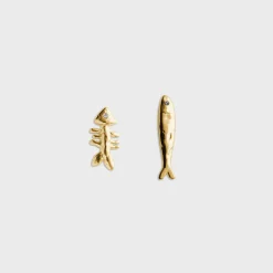 Sardine and Fishbone Earring