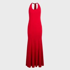 Scarf Open Neck Dress