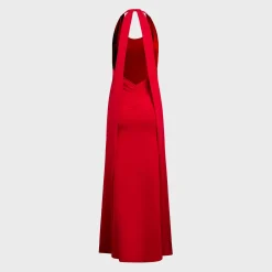Scarf Open Neck Dress