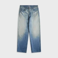 Selvedge Faded Heavy Denim Wide Pants