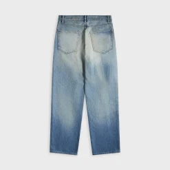 Selvedge Faded Heavy Denim Wide Pants