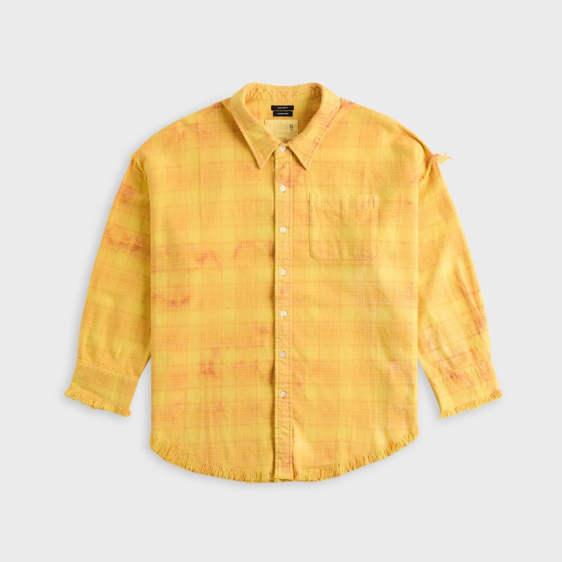 Shredded Seam Drop Neck Shirt