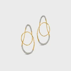 Solanales Crystal Twist Orbit Earrings