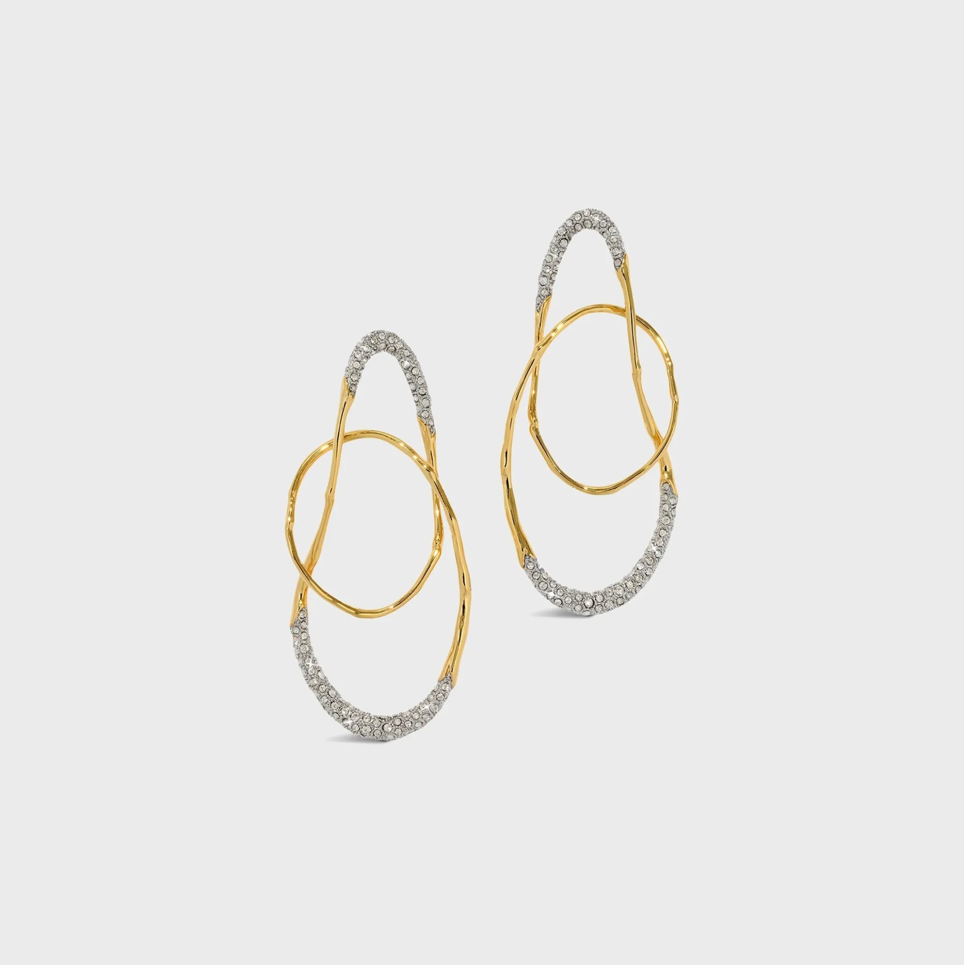 Solanales Crystal Twist Orbit Earrings
