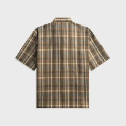 Super Fine Tropical Wool Check Short Sleeve Shirt